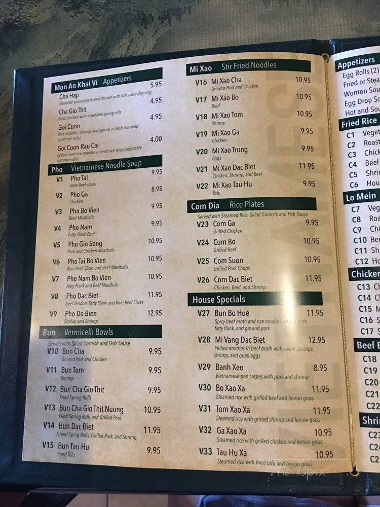 Pho Saigon - Charleston, SC menu_pic