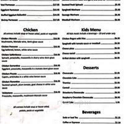 Harborside Seafood & Italian - Georgetown, SC menu_pic