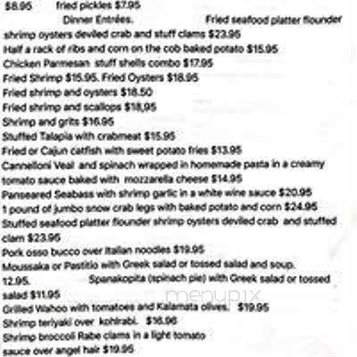 Harborside Seafood & Italian - Georgetown, SC menu_pic