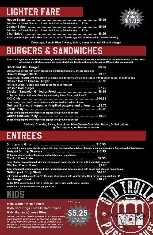 Old Trolley Public House - Summerville, SC menu_pic
