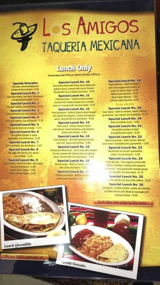 Los Amigos Taqueria Mexicana - Florence, SC menu_pic