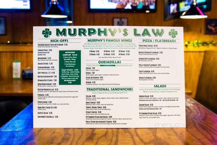 Murphy's Law Sports Bar Surfside Beach - Surf Side Beach, SC menu_pic