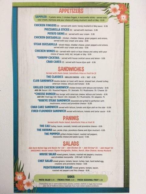 About Thyme - North Myrtle Beach, SC menu_pic