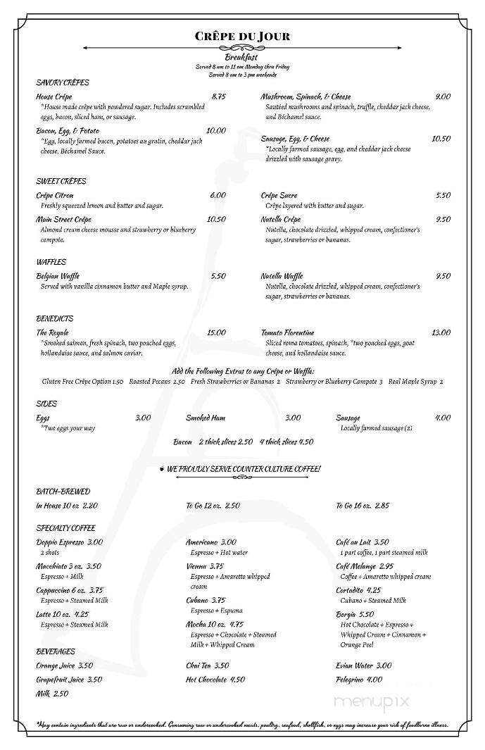 Crepe Du Jour - Greenville, SC menu_pic