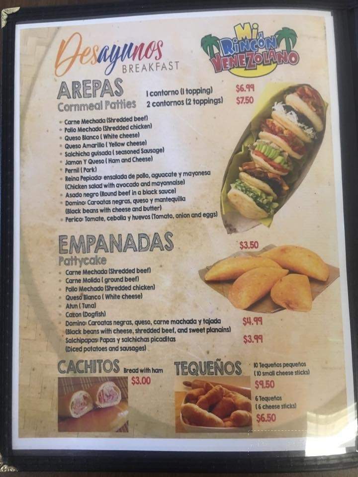 Cafeteria Mi Rincon Venezolano - Greenville, SC menu_pic