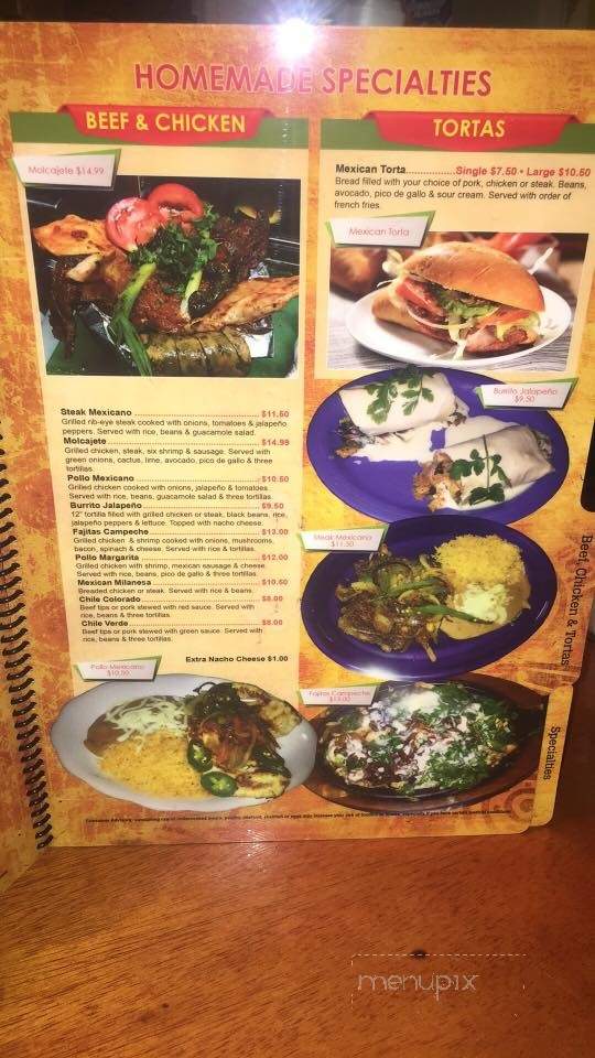 Casa Fuentes Mexican Restaurant - Anderson, SC menu_pic