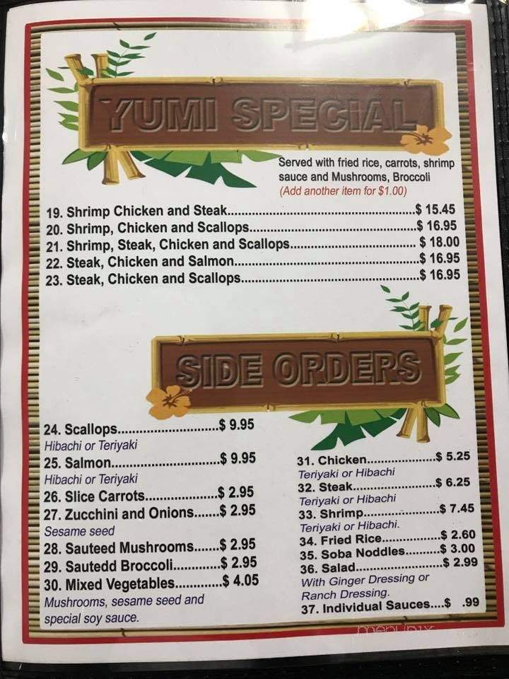 Yumi Express Japanese Restaurant - Easley, SC menu_pic
