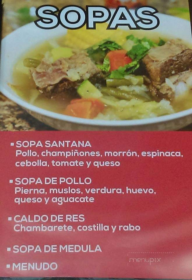 Santana Mexican Grill - Greer, SC menu_pic
