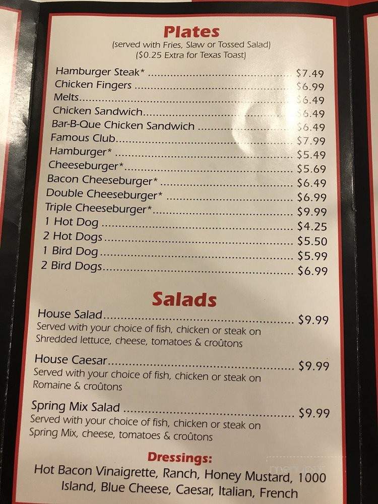 Arnolds of Powdersvilke - Piedmont, SC menu_pic