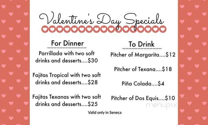 El Potrillo - Seneca, SC menu_pic
