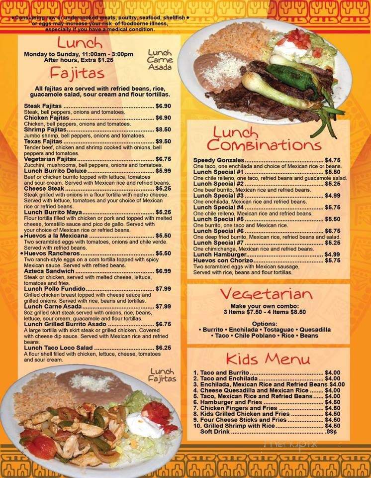 Los Maya's Mexican Grill - Taylors, SC menu_pic