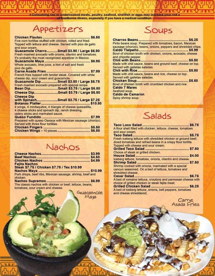 Los Maya's Mexican Grill - Taylors, SC menu_pic