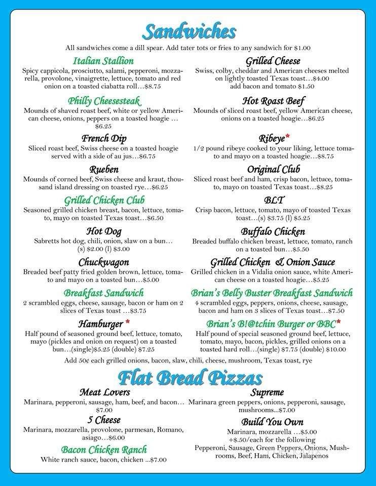 South Main Bar & Grill - Clover, SC menu_pic