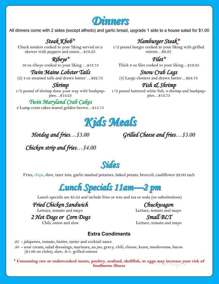 South Main Bar & Grill - Clover, SC menu_pic