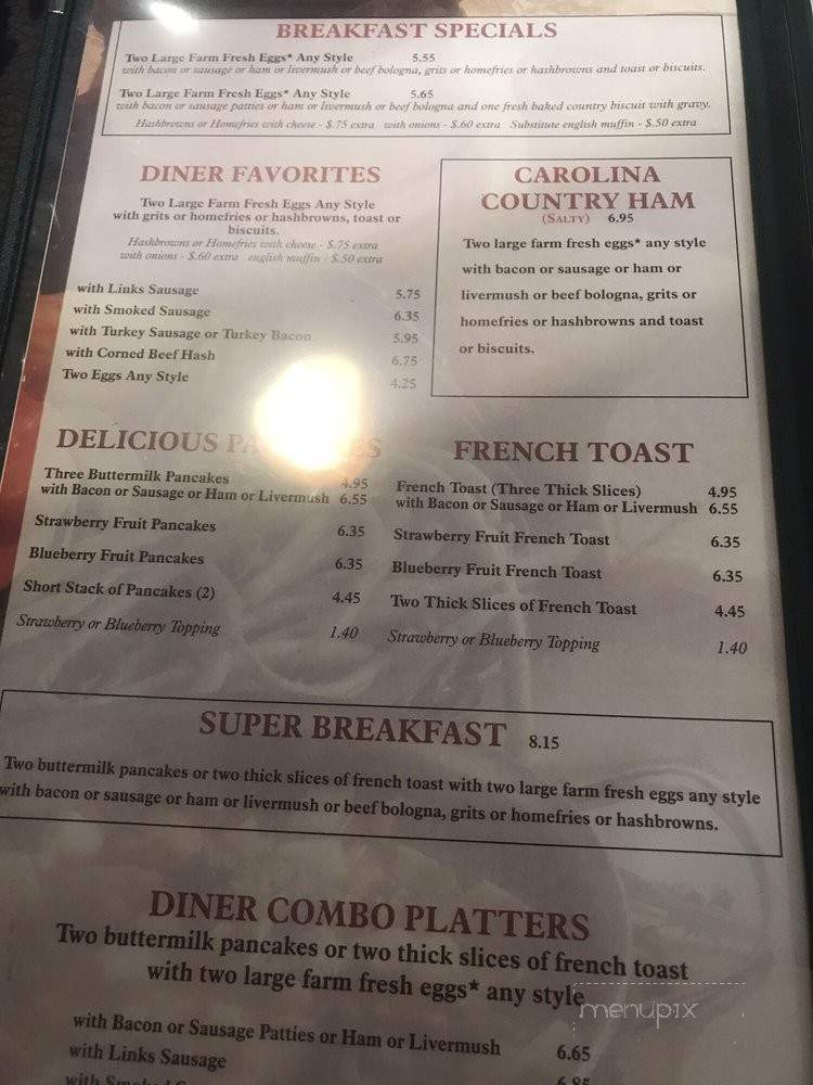 Rock Hill Diner - Rock Hill, SC menu_pic