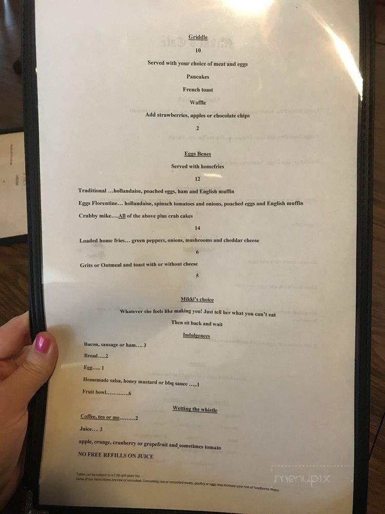 Mikki's All American Cafe - Hilton Head Island, SC menu_pic