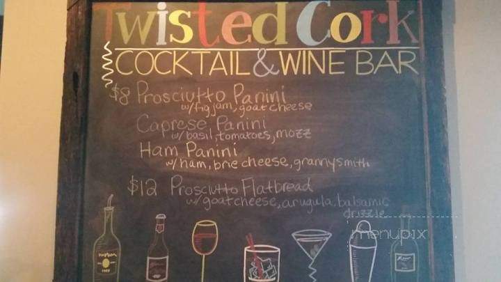Twisted Cork Cocktail & Wine Bar - Hilton Head Island, SC menu_pic