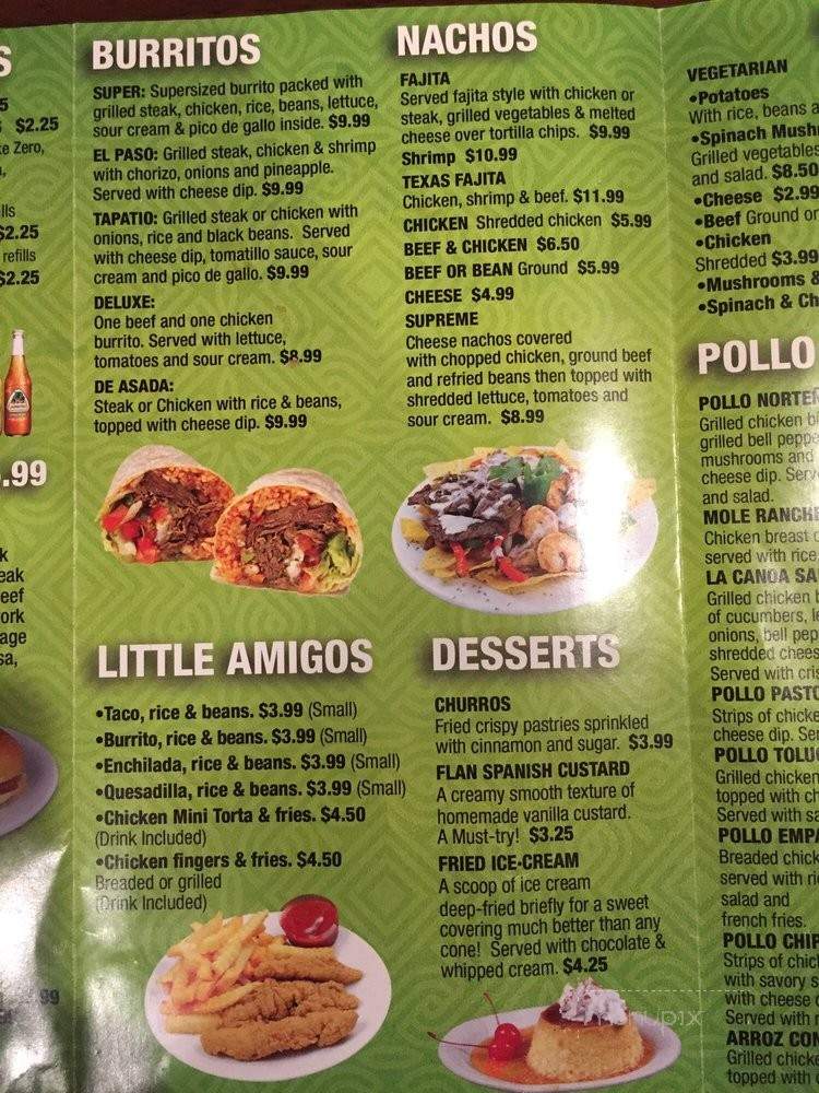 El Paso Taqueria - Alpharetta, GA menu_pic