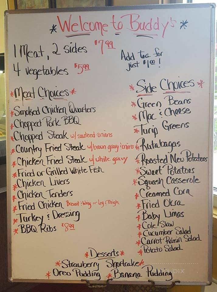 Buddy's BBQ - Covington, GA menu_pic