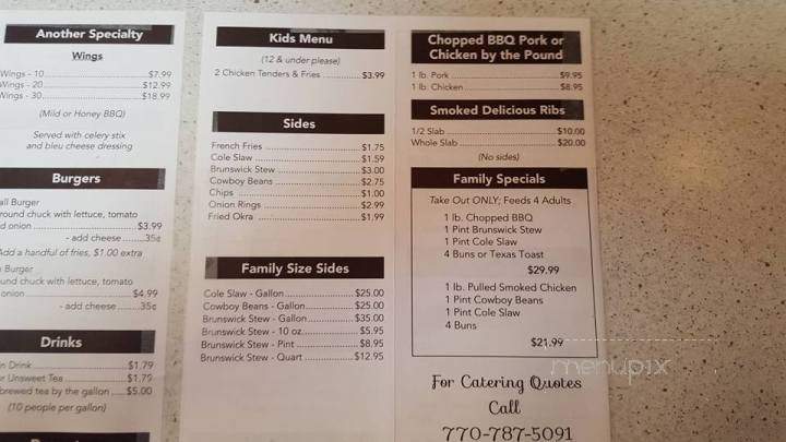 Buddy's BBQ - Covington, GA menu_pic