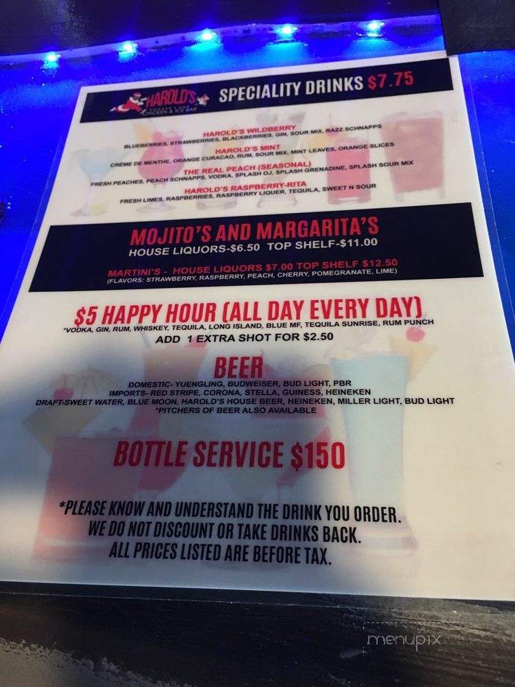 Harold's Chicken & Ice Bar - Marietta, GA menu_pic