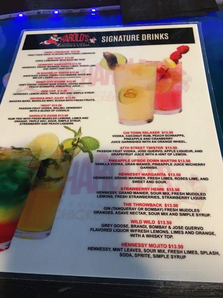 Harold's Chicken & Ice Bar - Marietta, GA menu_pic