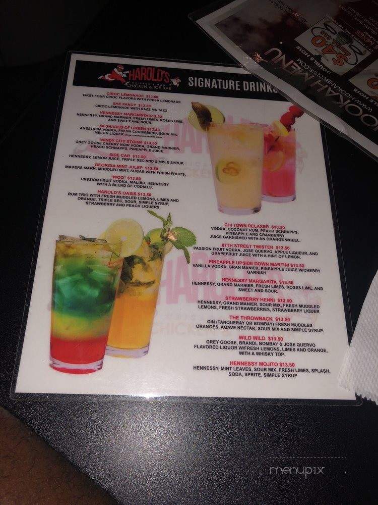 Harold's Chicken & Ice Bar - Marietta, GA menu_pic