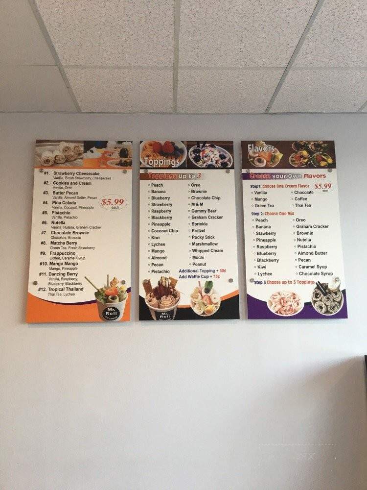 Mr. Roll Ice Cream - Marietta, GA menu_pic