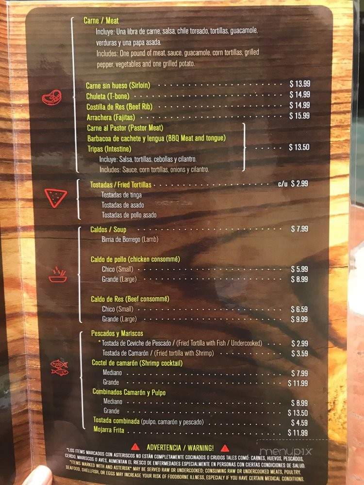 El Sinaloense - Norcross, GA menu_pic