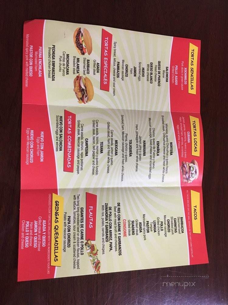 Las Tortas Locas - Norcross, GA menu_pic