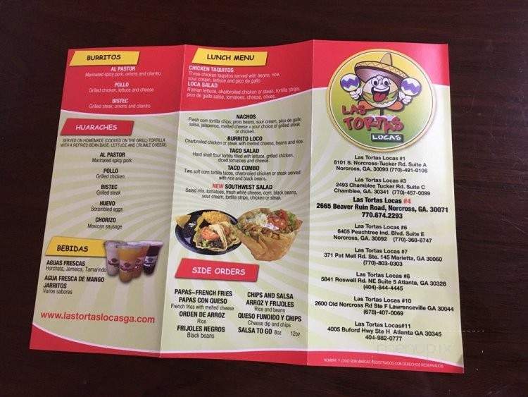 Las Tortas Locas - Norcross, GA menu_pic