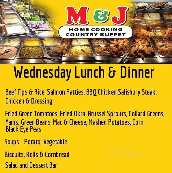 M&J Home Cooking Country Buffet - Snellville, GA menu_pic