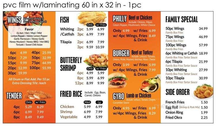 New York Wings & Grill - Stone Mountain, GA menu_pic