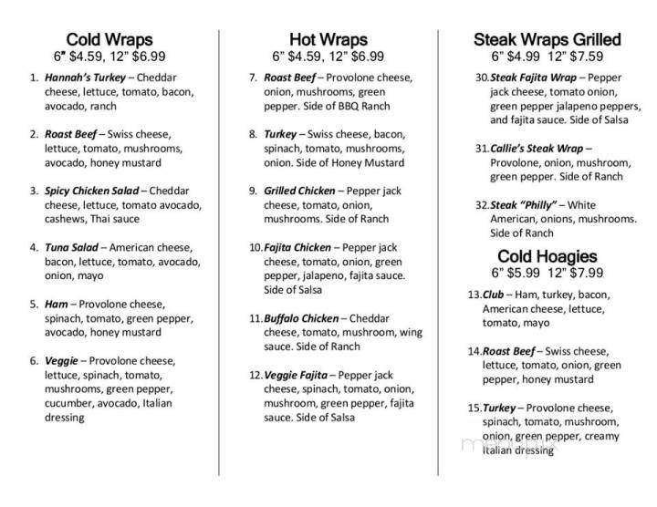 Conyers Sandwich Shop - Conyers, GA menu_pic