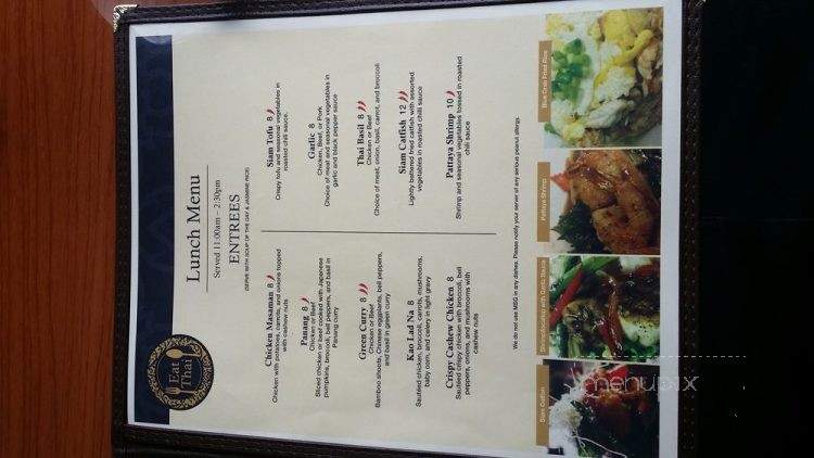 Eat Thai - Newnan, GA menu_pic