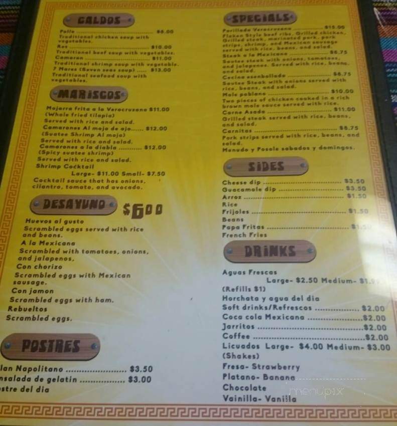 Rose's Taco Grill - Riverdale, GA menu_pic