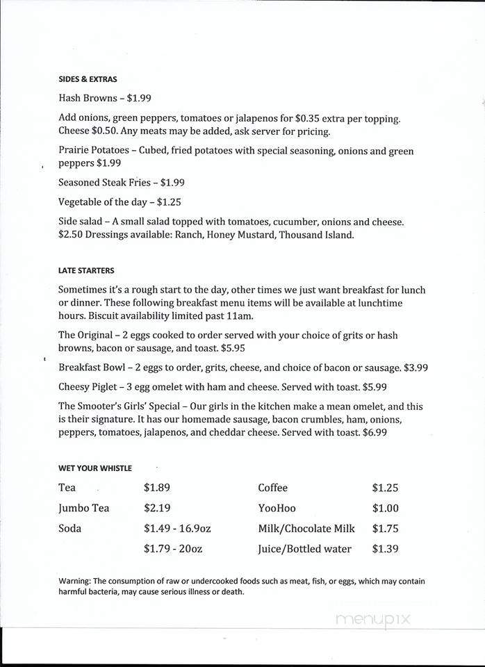 Smoot's - Zebulon, GA menu_pic