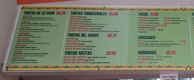 El Huarache Veloz - Forest Park, GA menu_pic