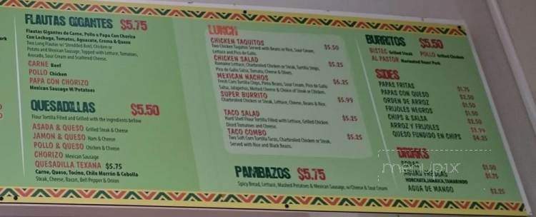 El Huarache Veloz - Forest Park, GA menu_pic