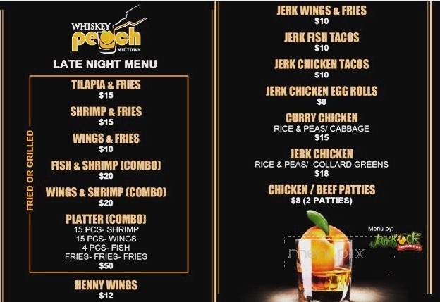 Whiskey Peach - Atlanta, GA menu_pic