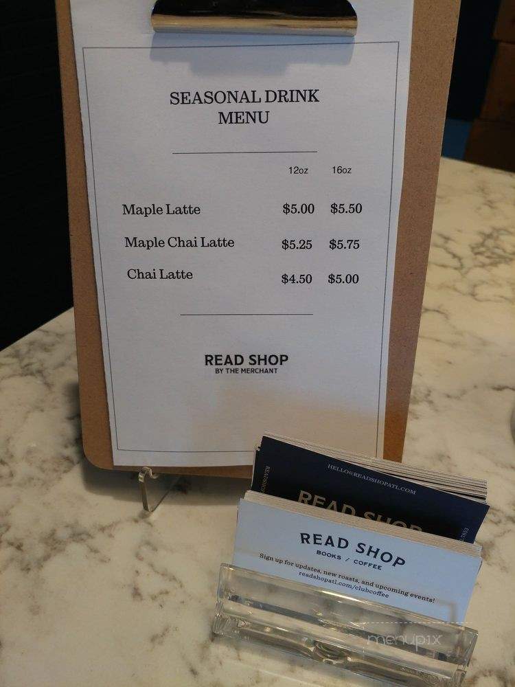 Read Shop - Atlanta, GA menu_pic