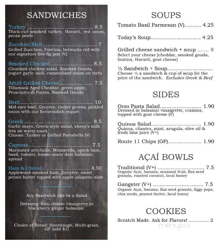 Bread & Bleu Sandwich Parlor - Blairsville, GA menu_pic