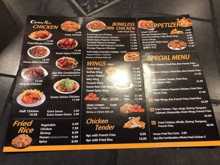 Chicken Run - Buford, GA menu_pic