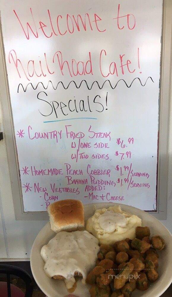 Railroad Cafe - Commerce, GA menu_pic
