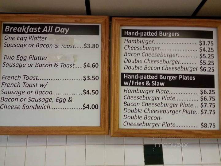 Small Town Grill - Elberton, GA menu_pic
