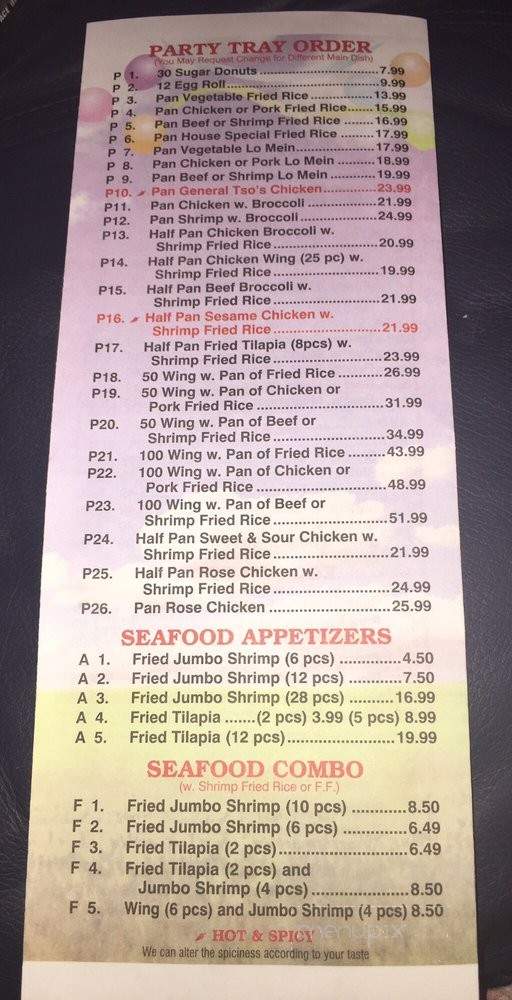 Menu of Wing House in Augusta, GA 30901