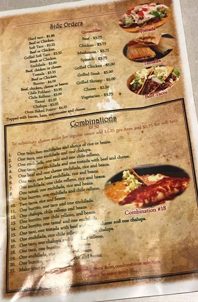Habanero's Mexican Grill - Augusta, GA menu_pic