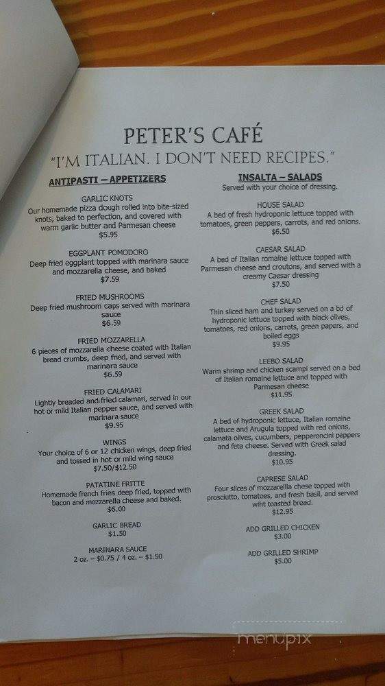 Peter's Cafe - Dudley, GA menu_pic