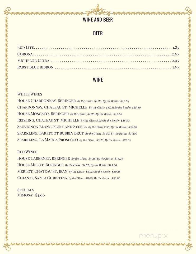 The Rustic Bistro and Bakery - Hawkinsville, GA menu_pic