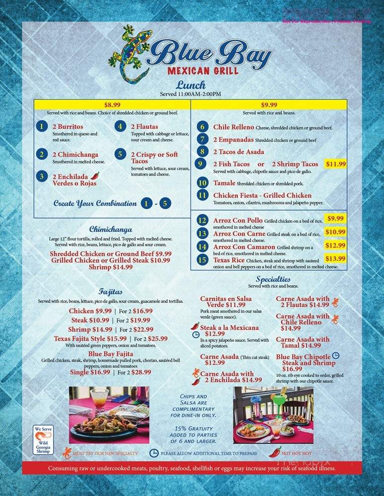 Blue Bay Mexican Grill - Darien, GA menu_pic